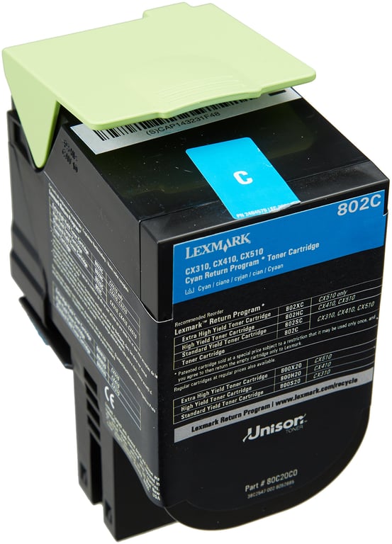 Lexmark Cyan 80C20C0 - vue 2