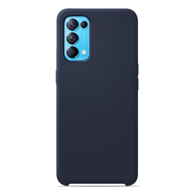 Coque silicone unie Soft Touch Bleu nuit compatible Oppo Reno 5 Pro 5G