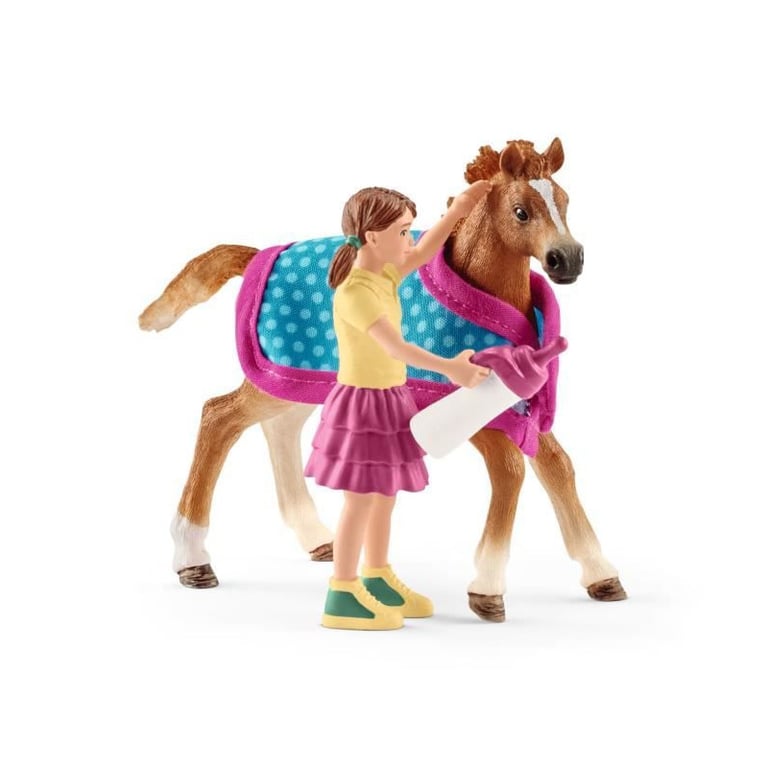 Schleich - Poulain avec couverture - 42361 - Neuf