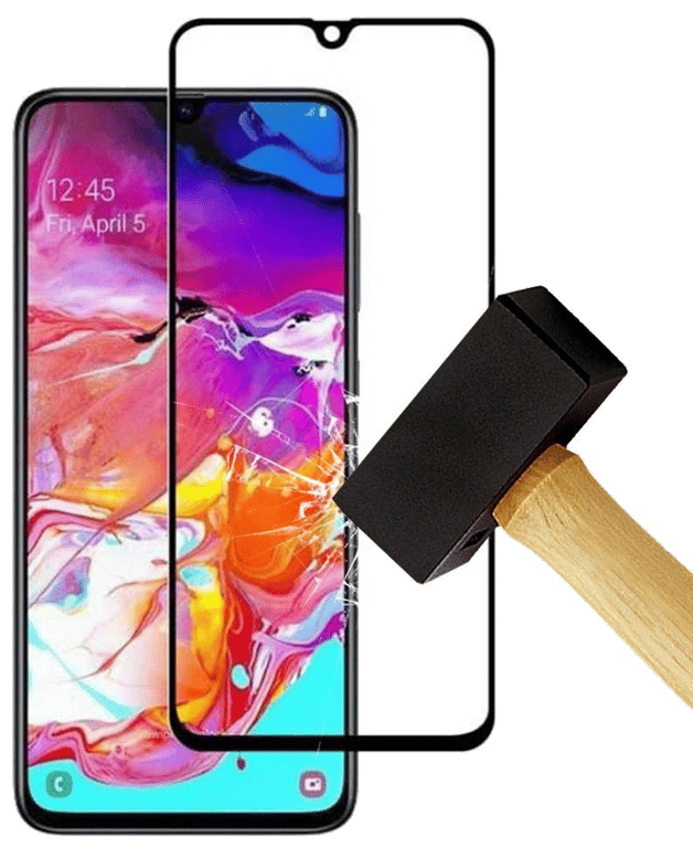 Film verre trempé 4D Noir compatible Samsung Galaxy A6 2018