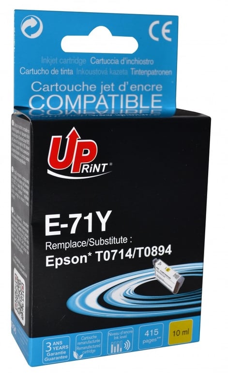 Cartouche compatible T0714 Jaune - vue 2