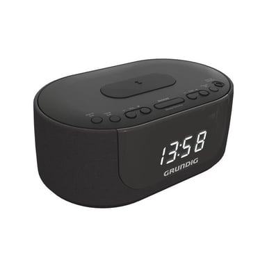 Radiosveglia FM Caricabatterie a induzione - Doppio allarme - Luminosità regolabile GRUNDIG - SCC400
