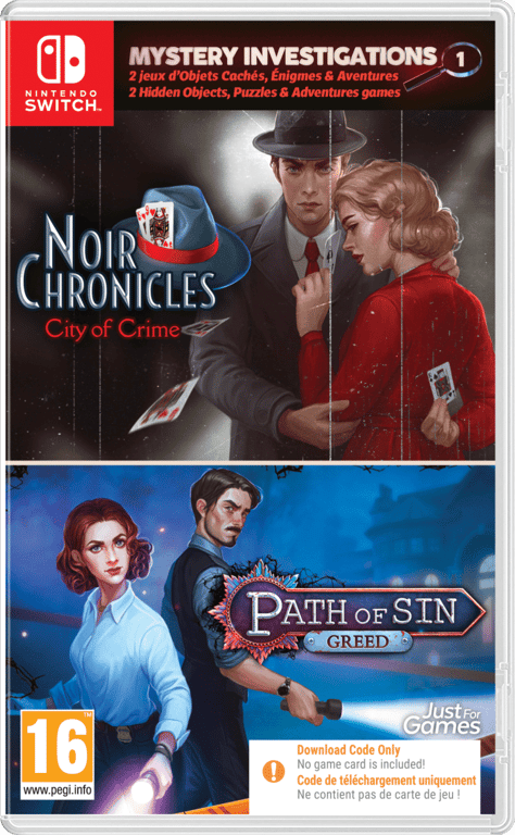 Mystery Investigations Nintendo SWITCH Code de téléchargement Neuf
