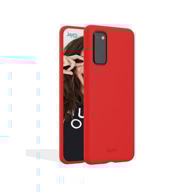 JAYM - Coque Silicone Premium Rouge pour Samsung Galaxy S20 -100% Silicone et Microfibre - Renforcée et Ultra Doux