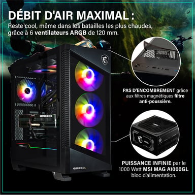 MK5 Pro - PC Gamer - Intel Core i9 12900KF - Nvidia Geforce RTX 5080 (16 Go) - Ultra Bureau PC Gaming - 4K & Raytracing avec 32 GO RAM DDR5 - Watercool - 2 TO SSD - Ordinateur avec WiFi + Windows 11 Pro