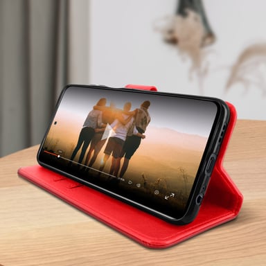 Funda Xiaomi Redmi Note 10 Pro/10s Tarjetero Función Soporte Rojo