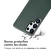 Accezz Coque arrière en cuir avec Magsafe pour Samsung Galaxy S25 Ultra - Cedar Green