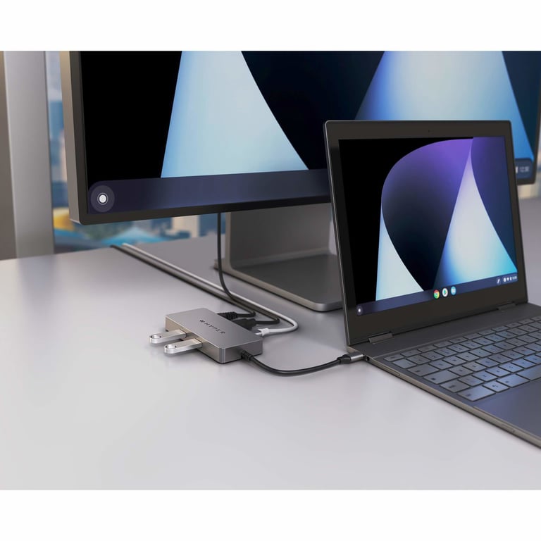HYPER HDMB2 hub & concentrateur USB 3.2 Gen 1 (3.1 Gen 1) Type-C 5000 Mbit/s Acier inoxydable - Neuf