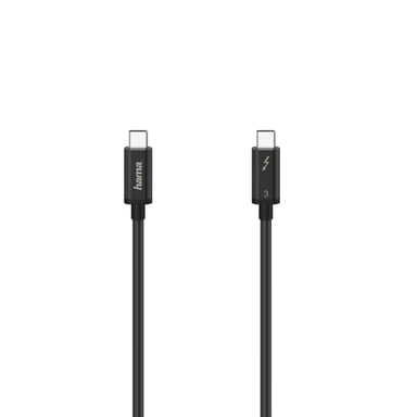 Cable Thunderbolt-3 USB-C, 40 Gbit/s, 5 A, 100 W, Ultra-HD 5K, 0,50m