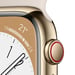 Watch Series 8 OLED 41 mm - Boîtier en Acier inoxydable Or - GPS + Cellular - Bracelet Sport - Lumière stellaire