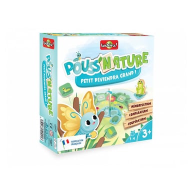 Jeu de Mémoire Coopératif Pouss Nature : Développez le Tournesol ou le Papillon