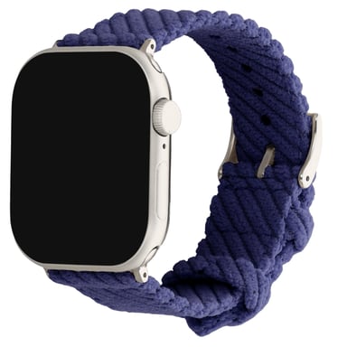 imoshion Bracelet en velours côtelé pour Apple Watch | 44/45/46/49 mm - Bleu foncé