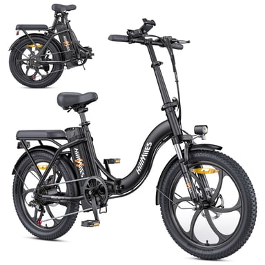 Bicicleta Eléctrica HillMiles MilePort 1 – Motor 250W Batería 36V13Ah Neumáticos De 20 Pulgadas Freno De Disco Mecánico - Negro