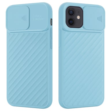 Coque pour Apple iPhone 12 MINI en Mat Turquoise Housse de protection Étui en silicone TPU flexible et avec protection pour appareil photo
