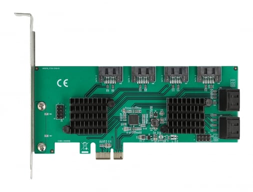 DeLOCK SATA Tarjeta PCI Express x1 de 8 puertos - Factor de forma de perfil bajo