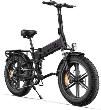 ENGWE ENGINE X 20'' bicicletta elettrica pieghevole per adulti, batteria al litio da 48 V 13 Ah, 7 velocità, sospensioni complete-Nero