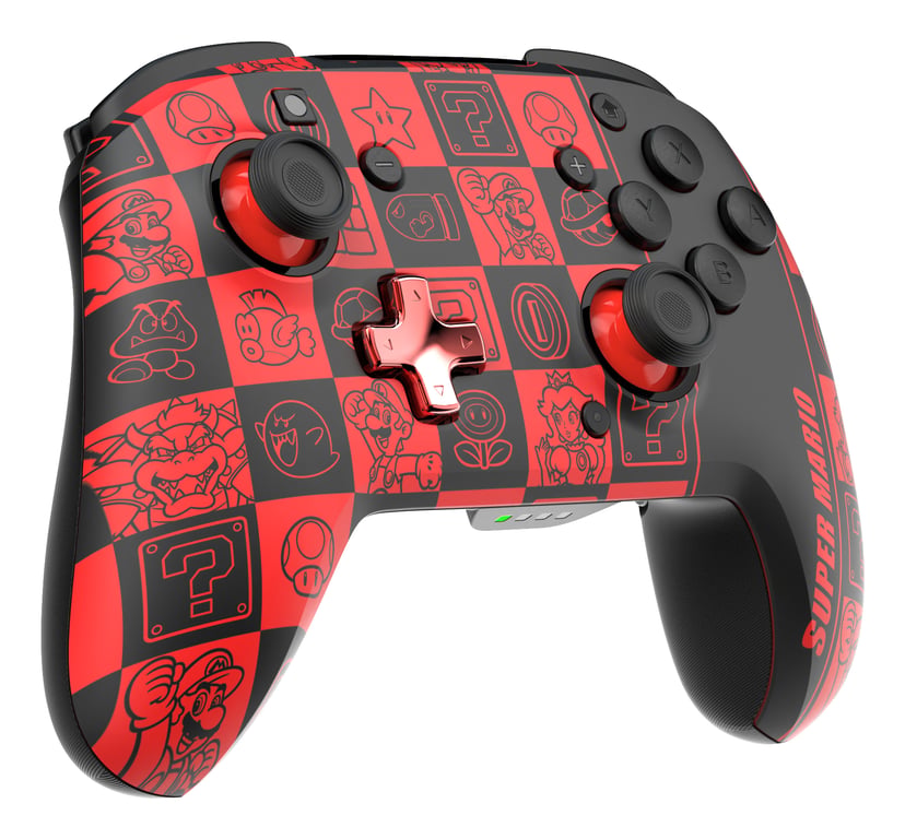 PDP REMATCH GLOW Manette de jeu Nintendo Switch, Nintendo Switch OLED, Noir, Vert, Rouge - Neuf