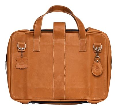 R-Go Tools Sacoche pour ordinateur portable R-Go Viva, cuir, avec support intégré pour ordinateur portable, produit social, marron