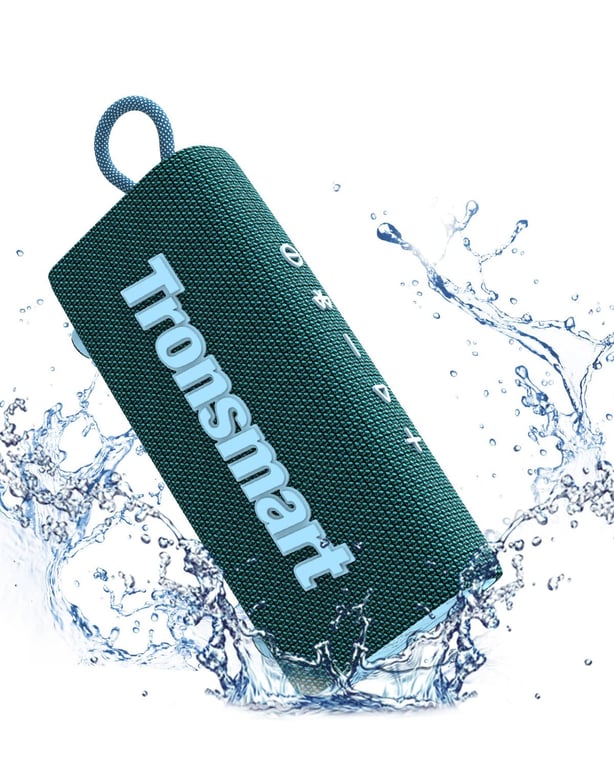 Tronsmart Trip Haut-Parleur Portable Bluetooth 5.3, Ipx7 Waterproof, Microphone Intégré, True Wireless Stereo Et Assistant Vocal, 20H De Lecture Avec Son Haute Fidélité (Blue) - Bon État