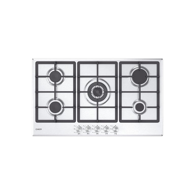 Candy Moderna CHG93WX1 Acier inoxydable Intégré 86 cm Gaz 5 zones - vue 4