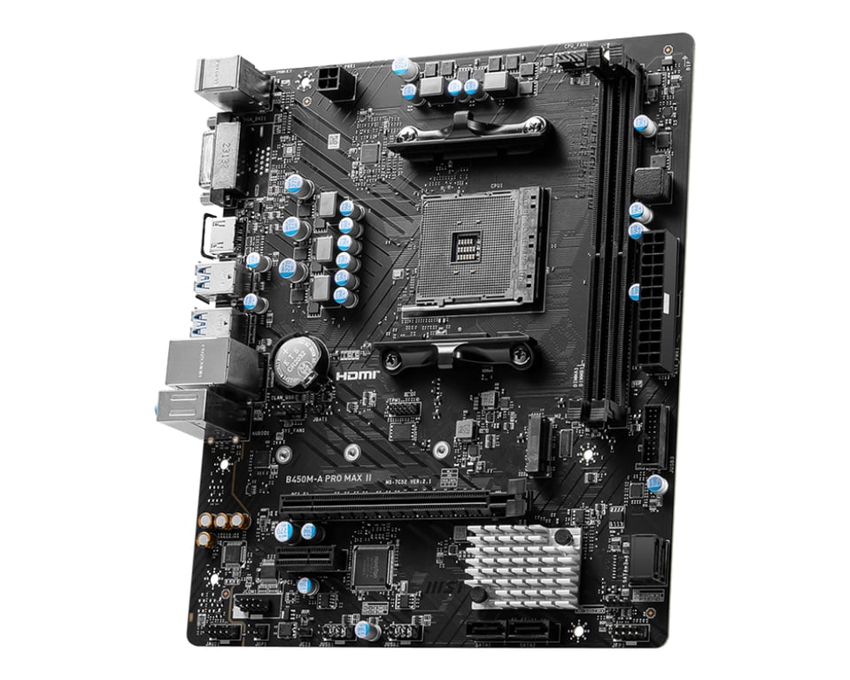 MSI B450M A PRO MAX II carte mère AMD B450 Emplacement AM4 micro ATX Neuf - vue 3