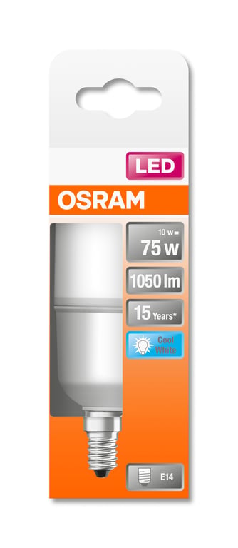 OSRAM LED stick dépolie+radiateur E14 806lm chaud - vue 3