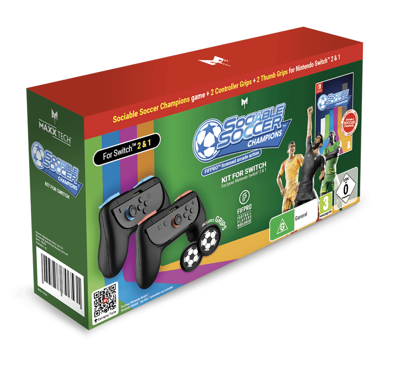 Sociable Soccer Champions Kit for Switch 1 & 2 + Grips Ballon Jeu Nintendo Switch - vue 2