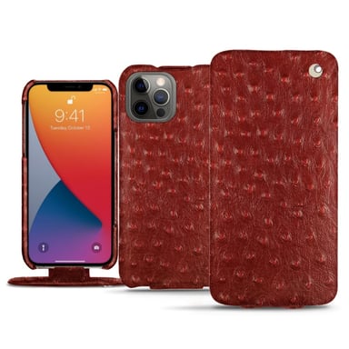 Apple iPhone 13 Pro Funda de piel - Solapa vertical - Rojo - Cueros especiales
