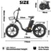 La bicicletta elettrica pieghevole KETELES KF9 è dotata di un motore da 1000 W, una batteria da 48 V 35 Ah, una velocità massima di 40 km/h, un'autonomia di 100 km, pneumatici da 20*4,0 pollici ed è disponibile in nero.
