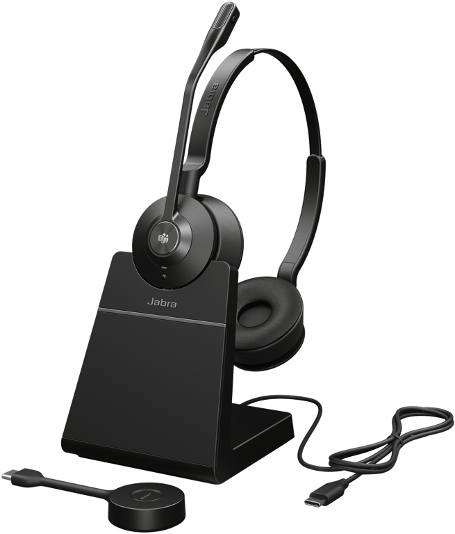 Jabra Engage 55 Casque Sans fil Arceau Bureau/Centre d'appels Noir, Titane
