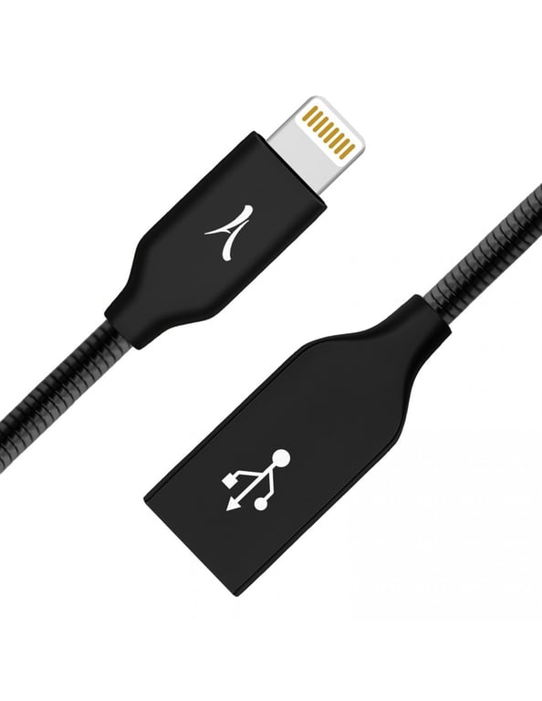 Altadif ALTCABLAMFIBLK c&acirc;ble Lightning 1 m Noir - Neuf