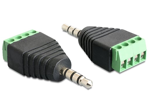 DeLOCK 65453 adattatore per inversione del genere dei cavi 3.5mm 4pin Nero, Verde (Delock lyd adapter)