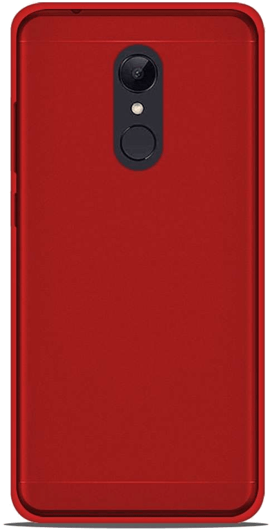 Coque silicone unie compatible Givré Rouge Xiaomi Redmi 5 Plus
