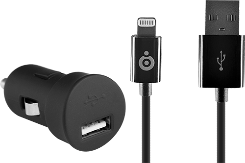 BigBen Connected Mini cargador mechero negro conector Lightning 1A Negro