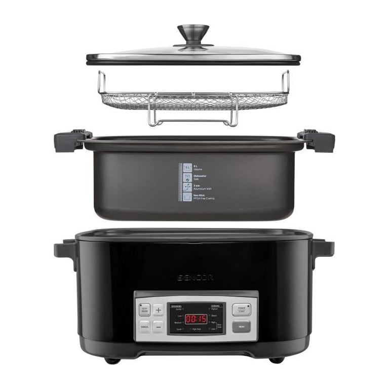 Mijoteuse SENCOR SPR 5508BK – 6 L, 1350 W, Couvercle Verre Trempé - vue 3