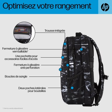 HP Mochila Campus XL con patrón de mármol