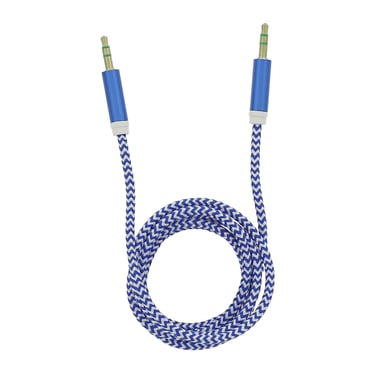 Câble audio Tellur Basic aux jack 3,5 mm, 1 m, bleu