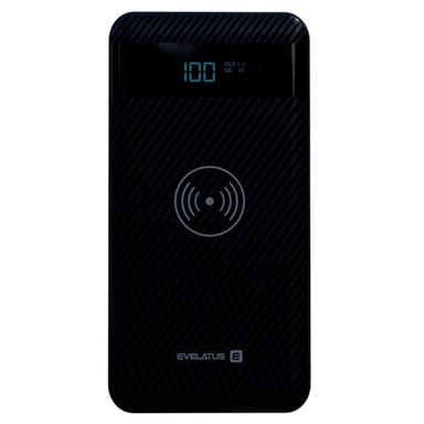 Evelatus EPB05 10000mAh Power Bank X2 USB / Micro USB-C Lightning + Chargeur sans fil 10W Noir