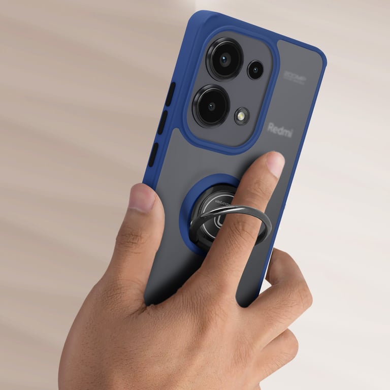 Avizar - Coque Xiaomi Redmi Note 13 Pro 4G - Protection avec Bague de Maintien - Bleu - Image 3