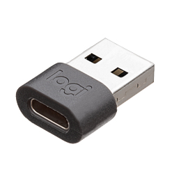 Logitech Logi Zone Wired USB A Adapter Adaptateur USB USB type A pour 24 pin USB C F pour Zone Filaire MSFT Teams - vue 1
