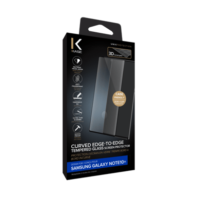 Protezione dello schermo in vetro temperato da bordo a bordo per Samsung Galaxy Note10+, nero