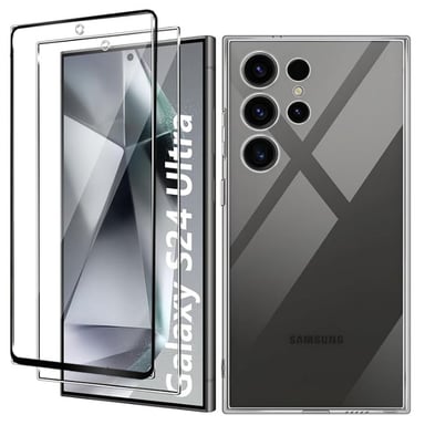 Samsung Galaxy S24 Ultra 5G coque tpu protection et vitre full noir