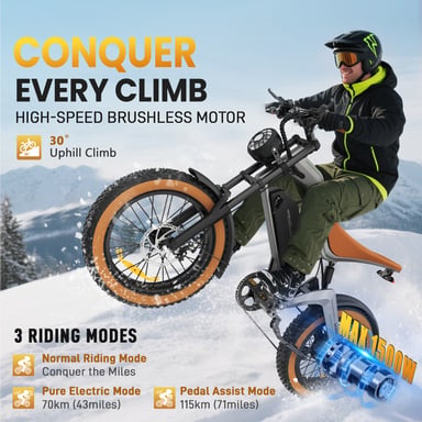 Vélo tout-terrain électrique M20 20 pouces avec batterie 48 V 18,2 Ah
