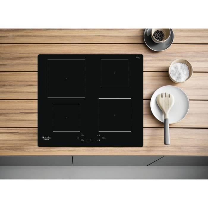 Table de cuisson induction HOTPOINT 4 foyers L60 cm HQ5660SNE Rêvetement verre - vue 4