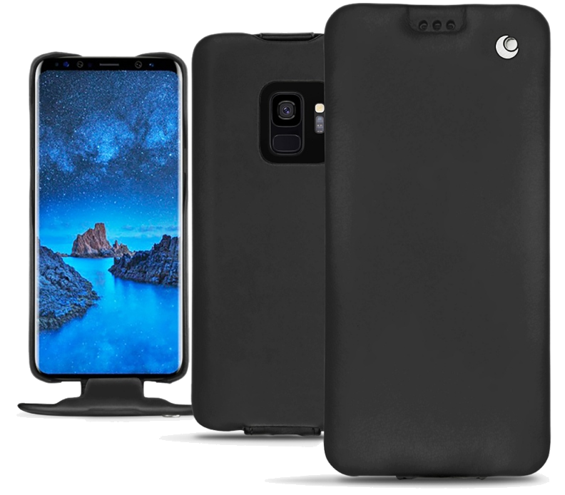 Housse cuir Samsung Galaxy S9 - Rabat verticalNoir