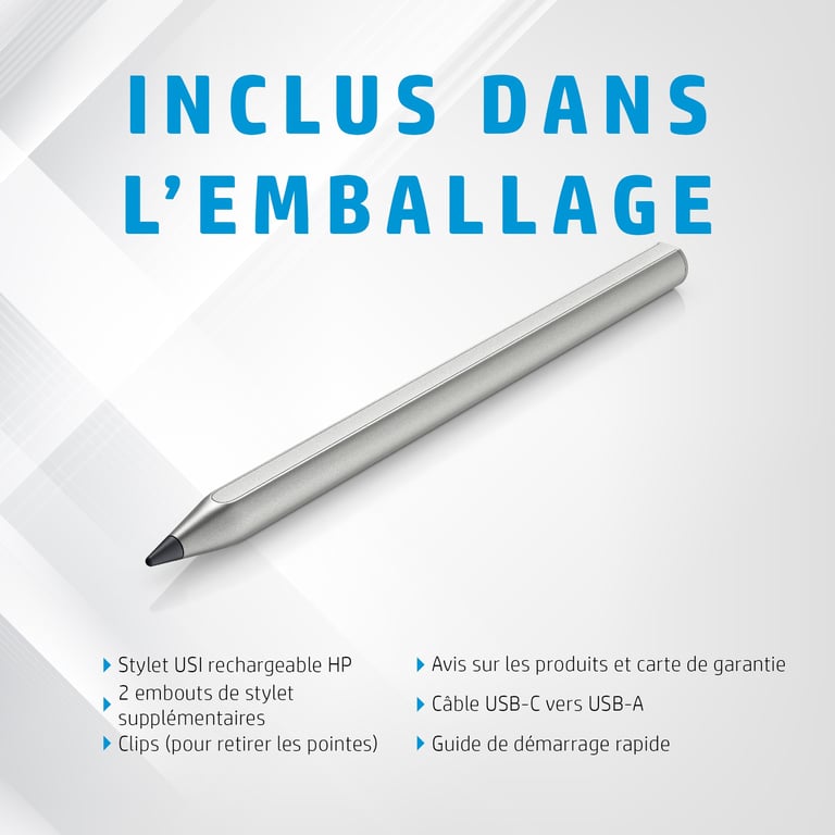 HP Stylo USI Rechargeable - vue 3
