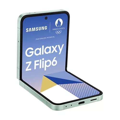 Galaxy Z Flip6 (5G), 512 Go, Vert d'eau, Débloqué - Neuf