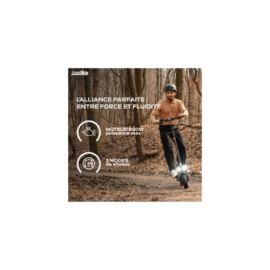 Trottinette électrique adulte UrbanGlide eCross One Bleu – Autonomie 50 km, vitesse 25 km/h, suspensions avant et arrière doubles