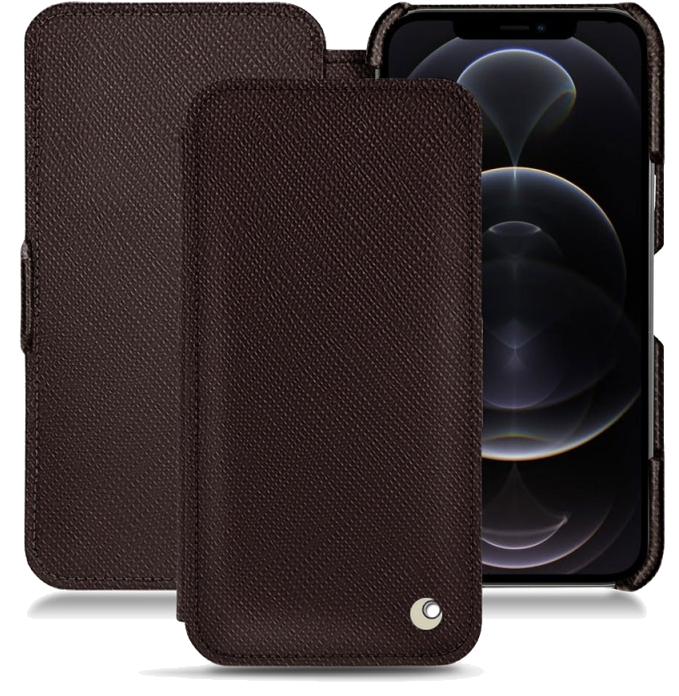 Housse cuir Apple iPhone 12 Pro - Rabat horizontalMarron