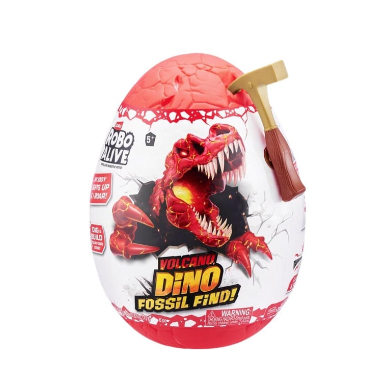 Jeu de fouille ZURU ROBO ALIVE Volcano Fossil Find S2 Fossiles de dinosaures Sons et lumières Roche et sable - vue 3